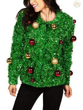 Ugly Christmas Cardigan Sweater Women Funny Patterned V-Neck Button